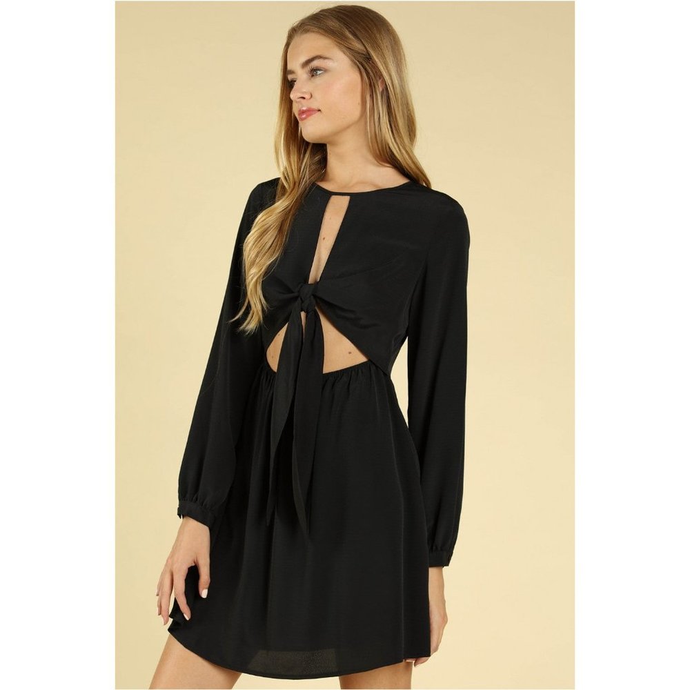 Honey Punch Cut Out Dress, Black - Picture 2 of 4
